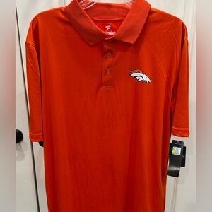 Fanatics Denver Broncos orange polo, NWT, Size L